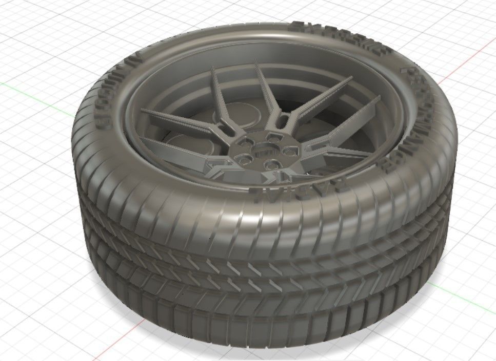 Giovanna Haleb Style Wheels with Tires and Brakes for 3D Print 3D print model_25