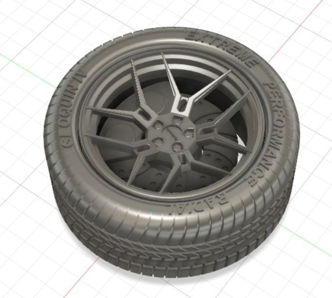 Giovanna Haleb Style Wheels with Tires and Brakes for 3D Print 3D print model_23