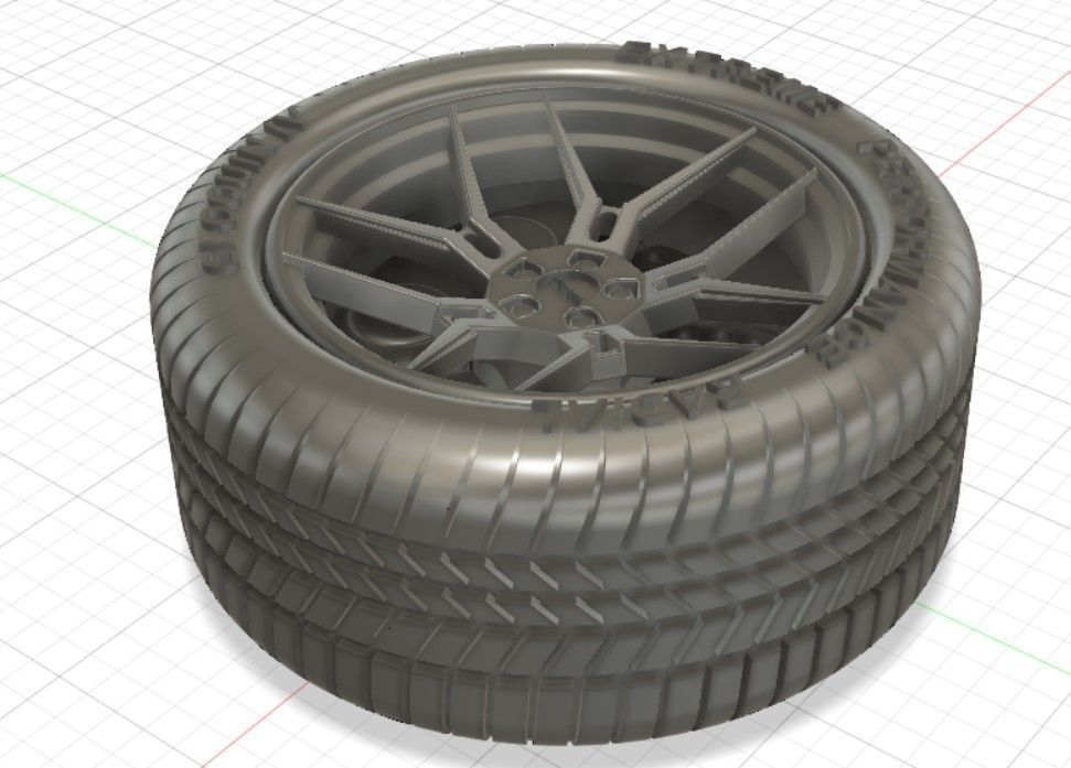 Giovanna Haleb Style Wheels with Tires and Brakes for 3D Print 3D print model_26