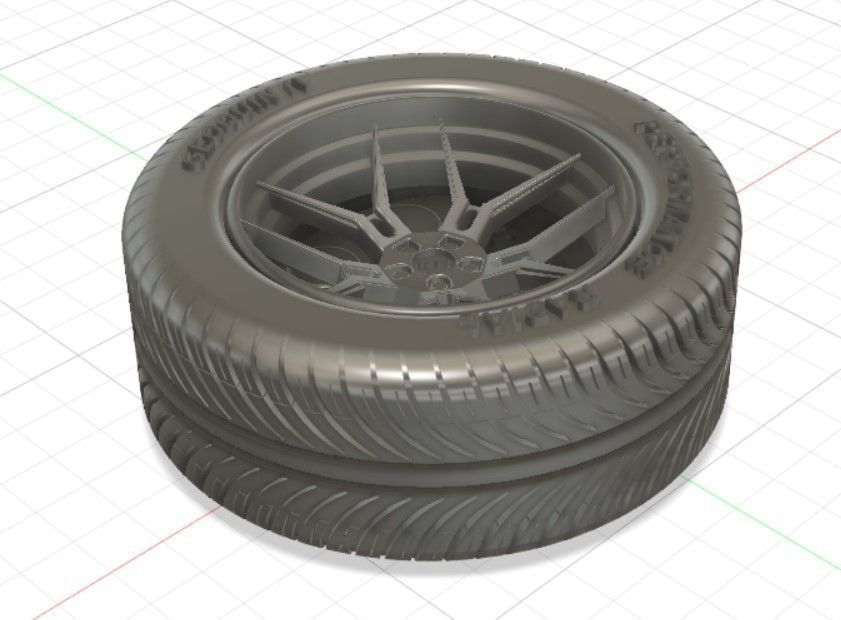 Giovanna Haleb Style Wheels with Tires and Brakes for 3D Print 3D print model_16