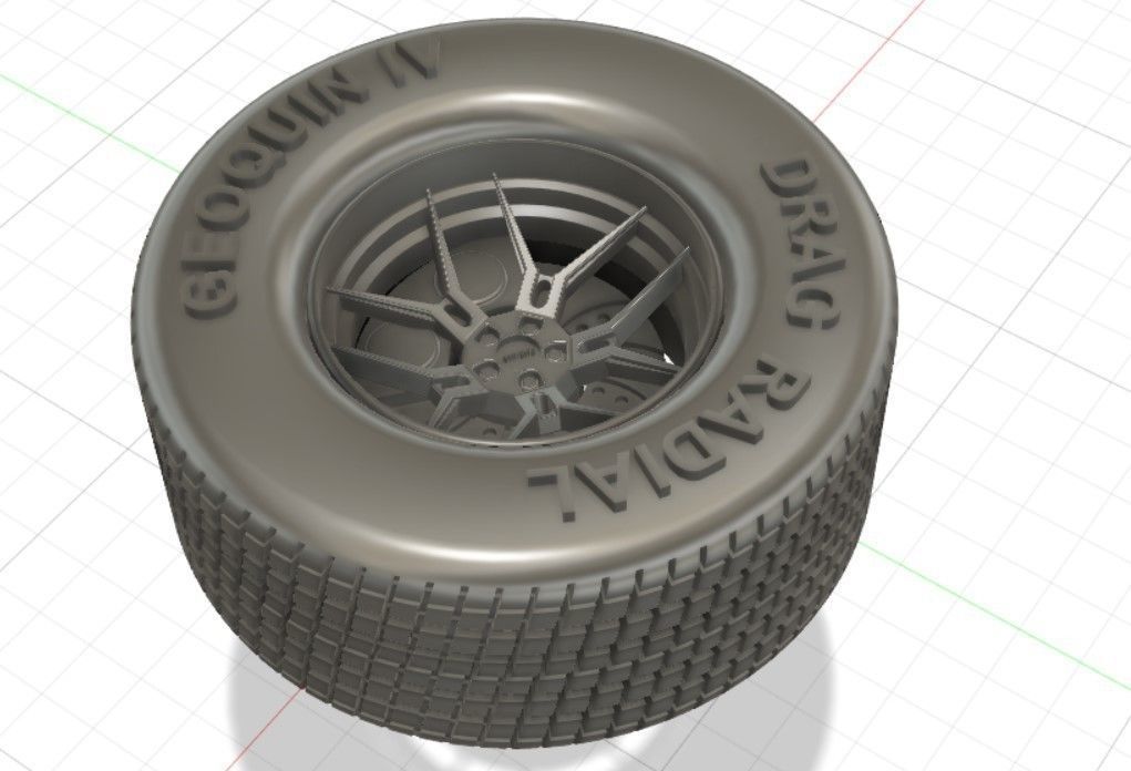 Giovanna Haleb Style Wheels with Tires and Brakes for 3D Print 3D print model_6