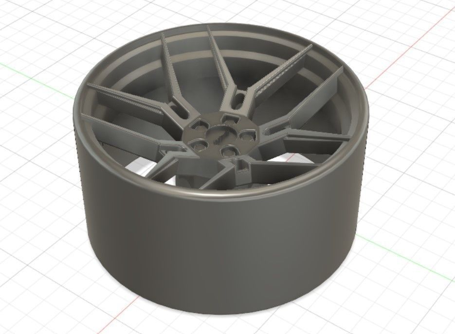 Giovanna Haleb Style Wheels with Tires and Brakes for 3D Print 3D print model_1