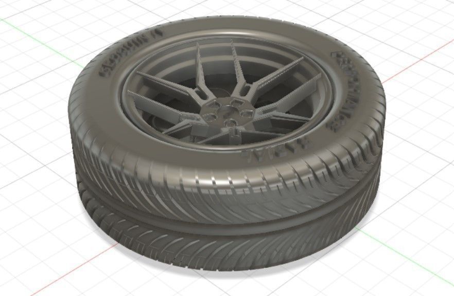 Giovanna Haleb Style Wheels with Tires and Brakes for 3D Print 3D print model_11