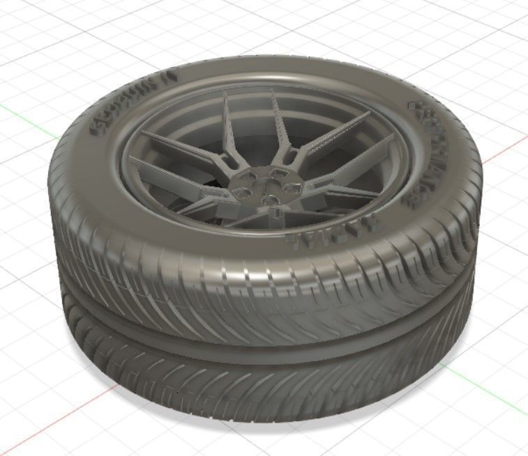 Giovanna Haleb Style Wheels with Tires and Brakes for 3D Print 3D print model_19