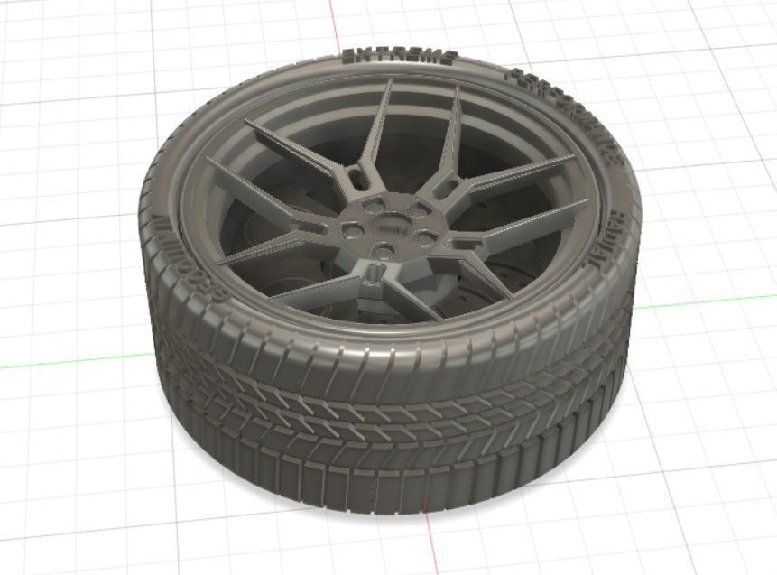 Giovanna Haleb Style Wheels with Tires and Brakes for 3D Print 3D print model_30