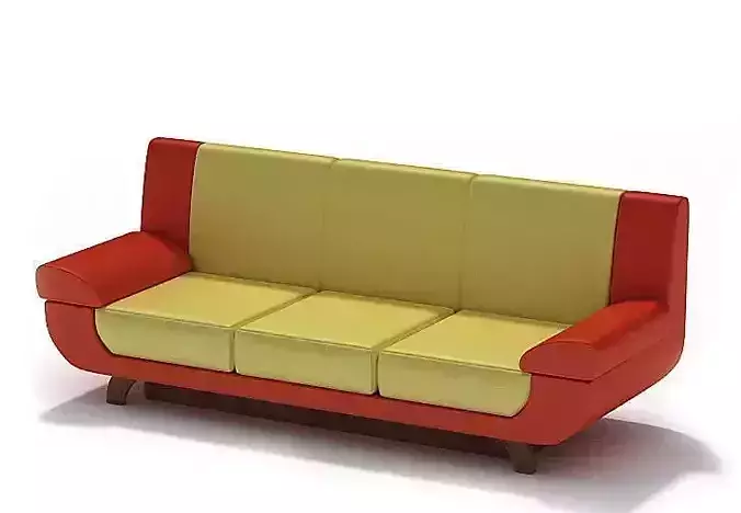 Retro Leather Couch