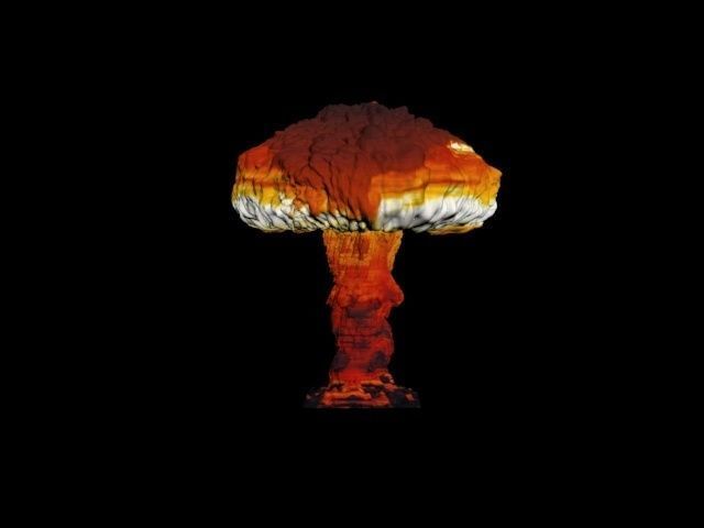 Atomic bomb mushroom cloud 3D print model_7