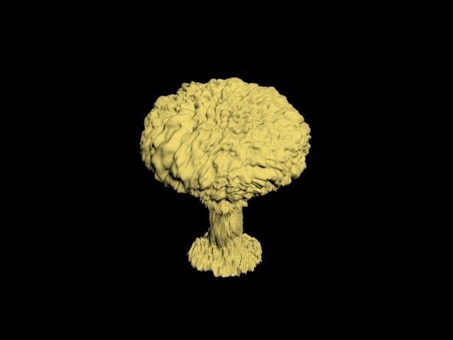 Atomic bomb mushroom cloud 3D print model_17