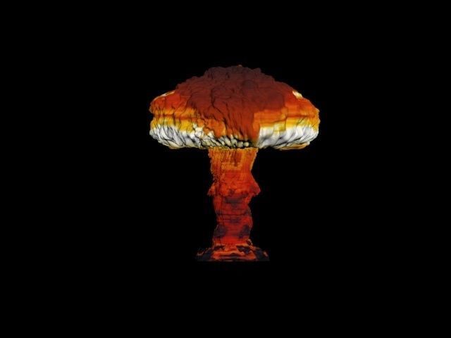 Atomic bomb mushroom cloud 3D print model_5