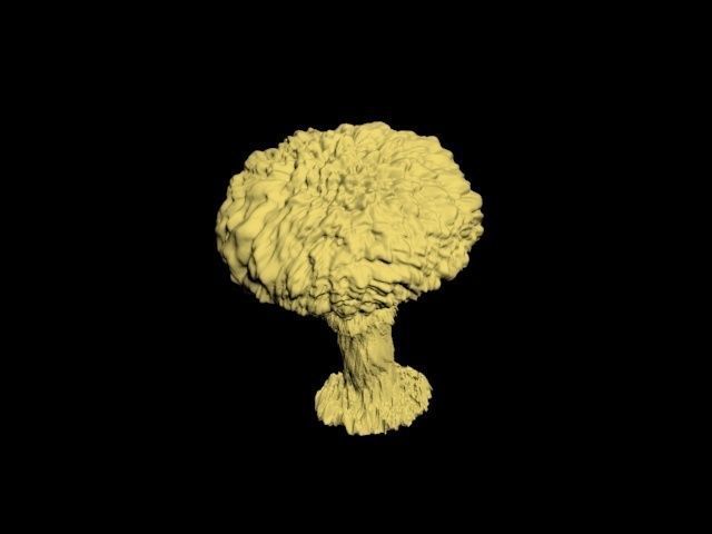 Atomic bomb mushroom cloud 3D print model_44