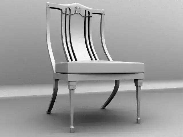 chair dining with seat 3D model