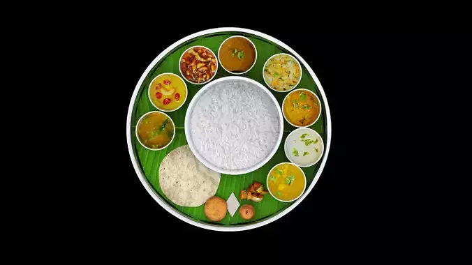 Rice meals food 3d model
