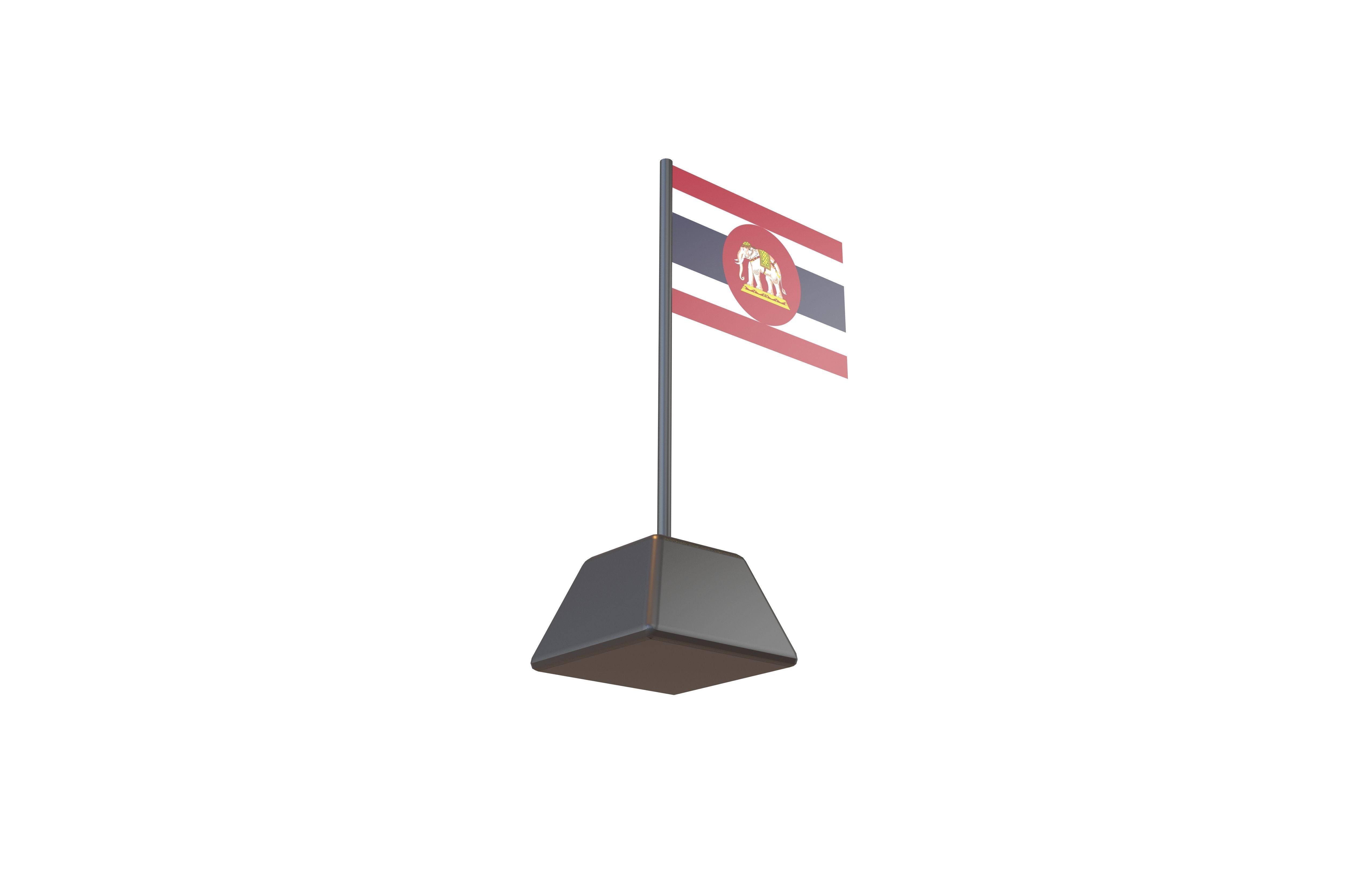 Naval Ensign of Thailand v1 001 Low-poly 3D model_3