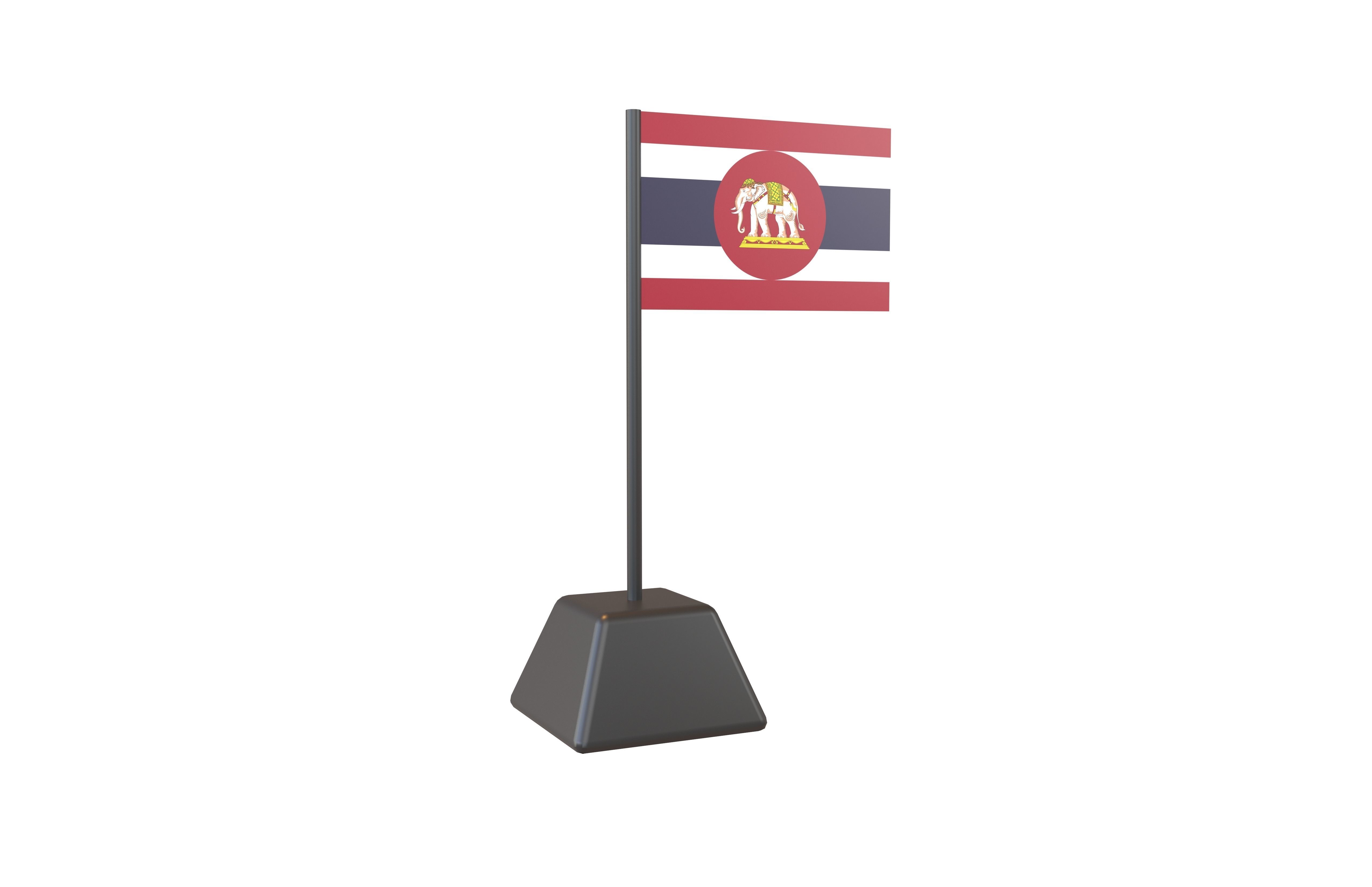 Naval Ensign of Thailand v1 001 Low-poly 3D model_1