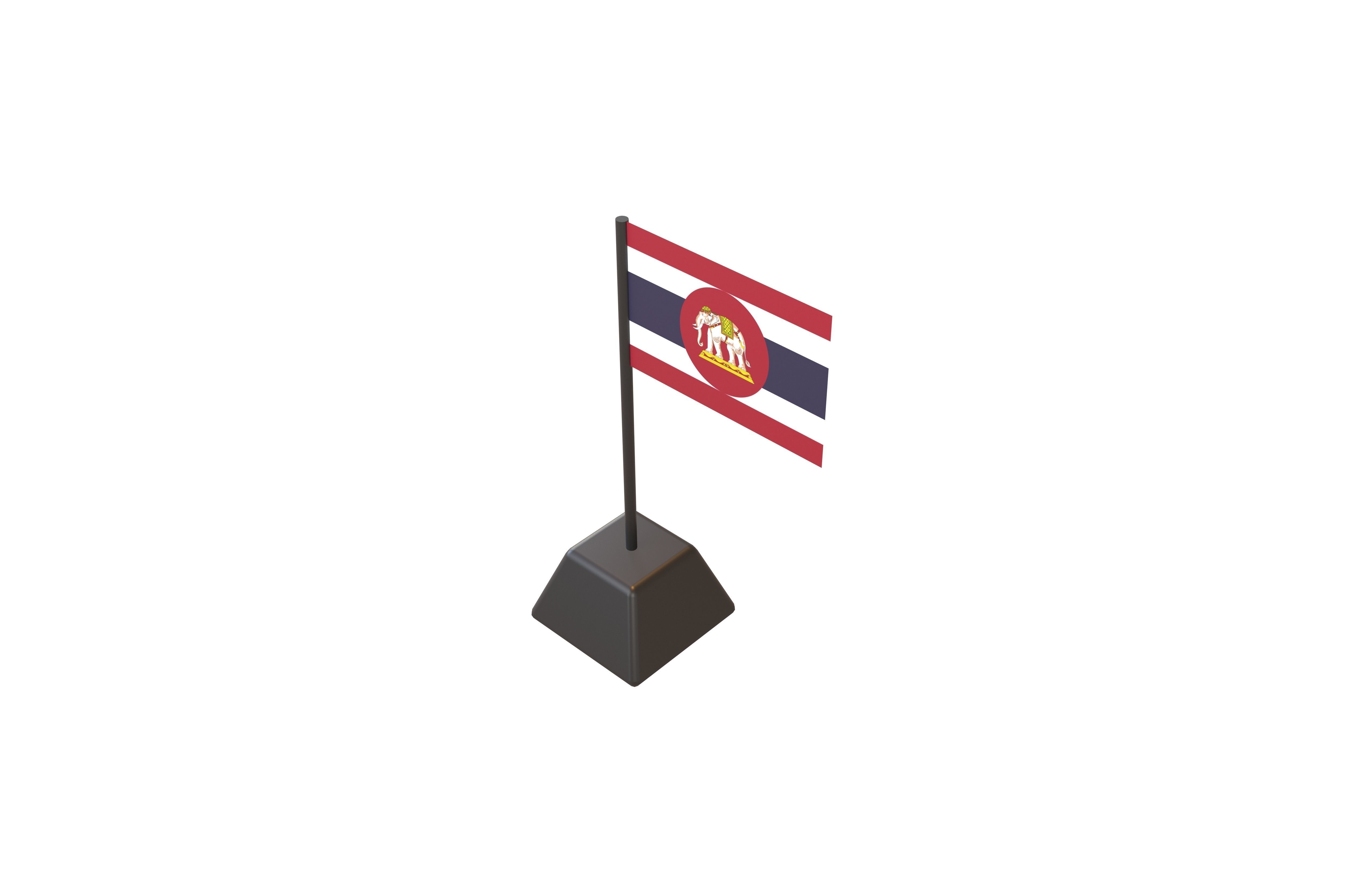 Naval Ensign of Thailand v1 001 Low-poly 3D model_2