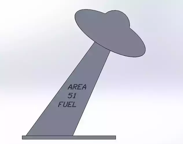 UFO Theme Gas Station Sign Area 51 3D print model