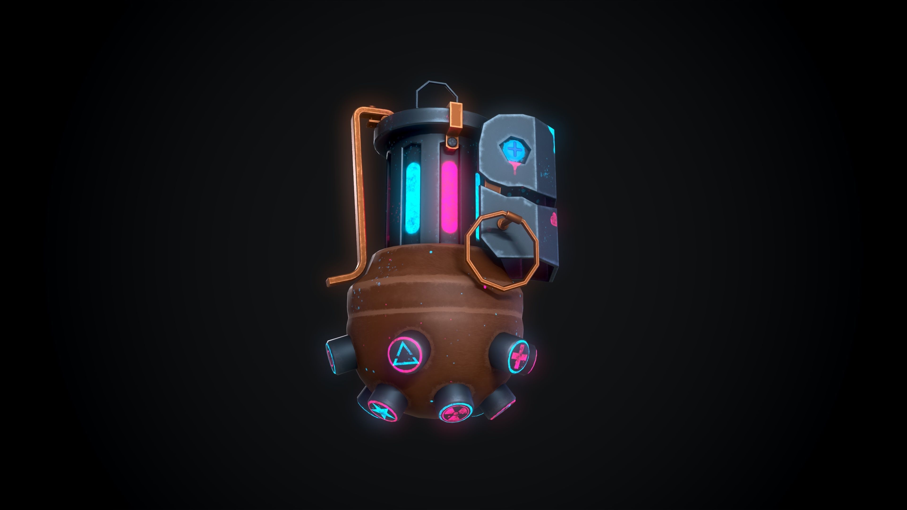 Jinx Granade Low-Poly 3D Model Free low-poly 3D model_6