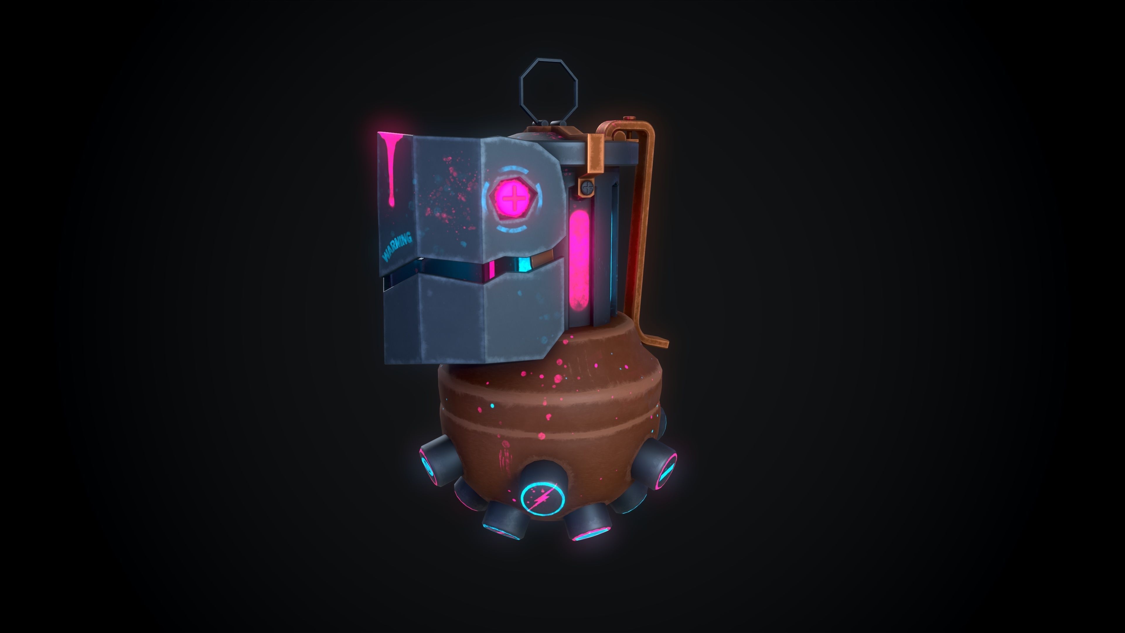 Jinx Granade Low-Poly 3D Model Free low-poly 3D model_2