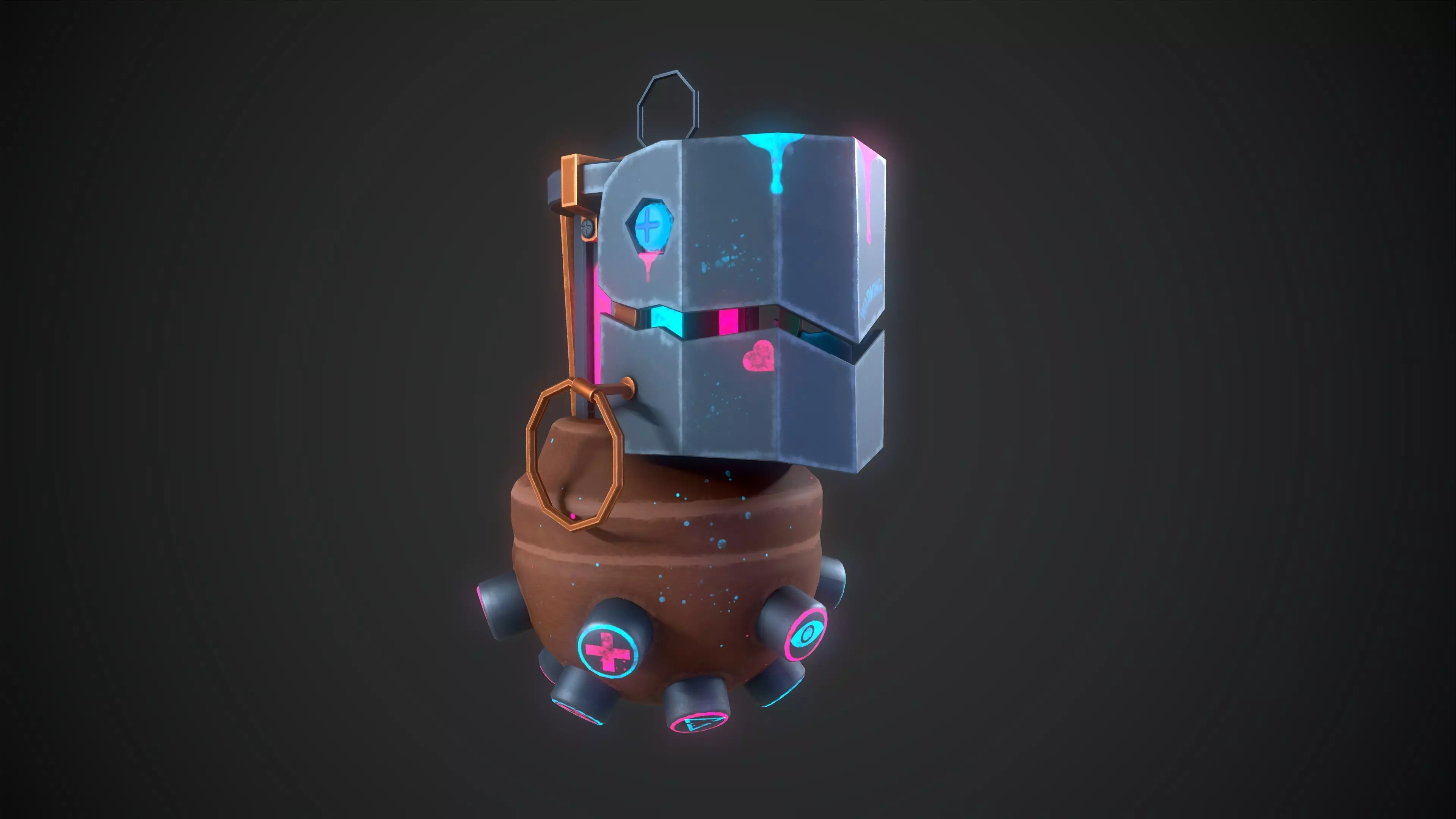 Jinx Granade Low-Poly 3D Model Free low-poly 3D model_0