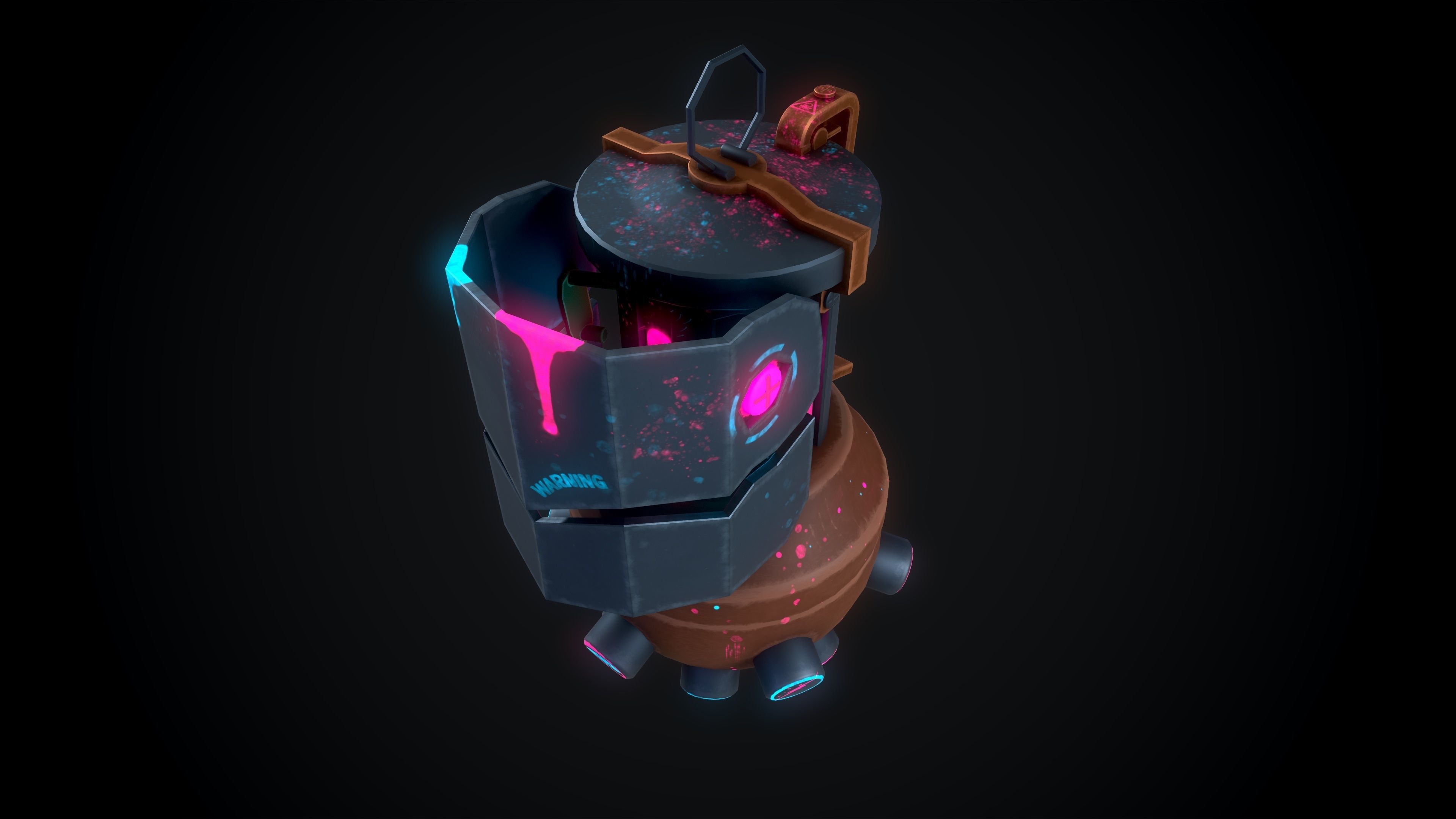 Jinx Granade Low-Poly 3D Model Free low-poly 3D model_7