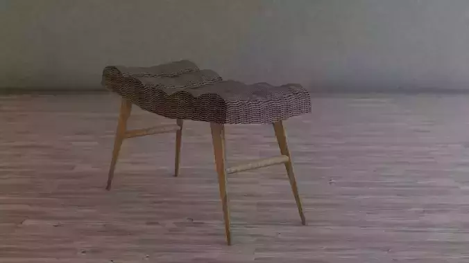 Chair stool with wooden legs