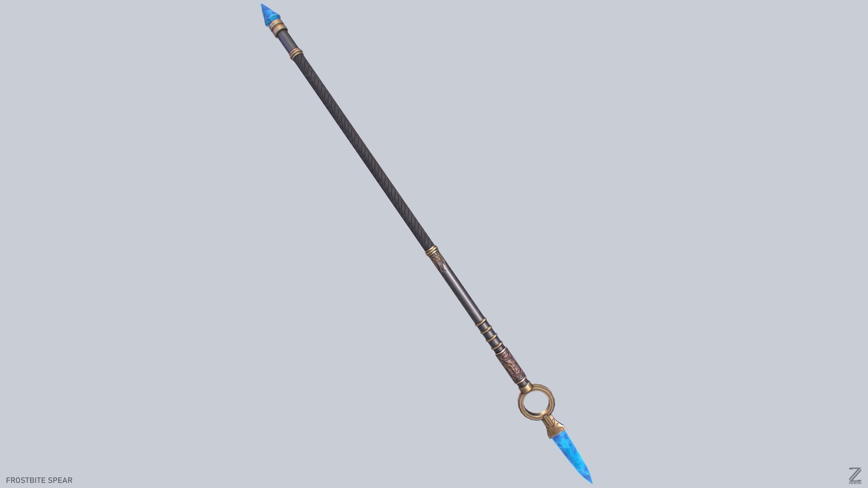 Frostbite spear Low-poly 3D model_7