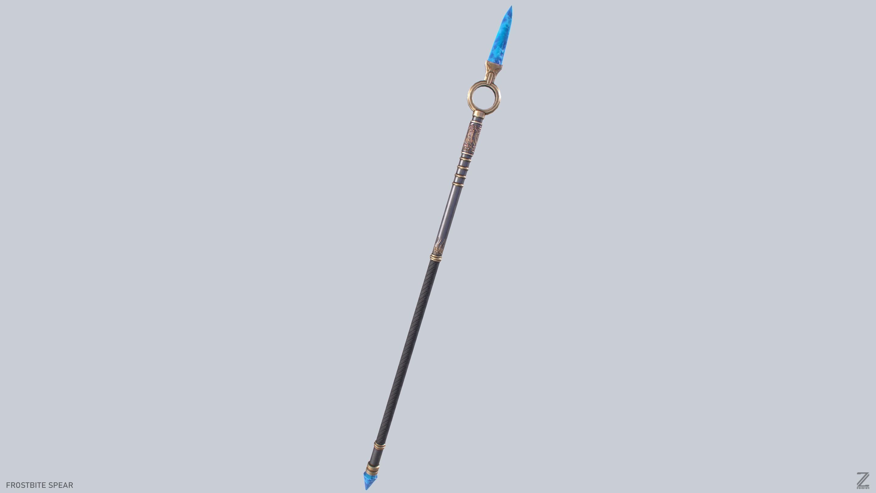 Frostbite spear Low-poly 3D model_6