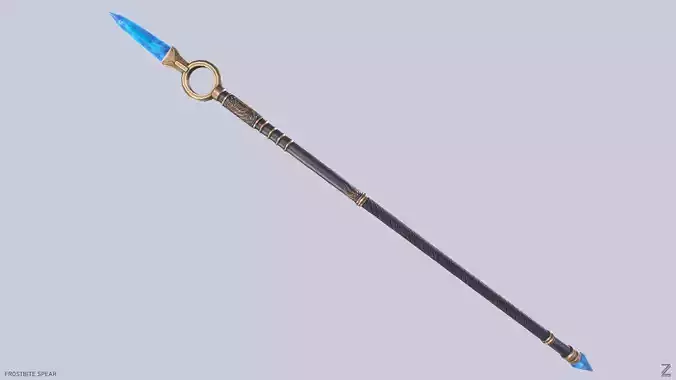 Frostbite spear Low-poly 3D model
