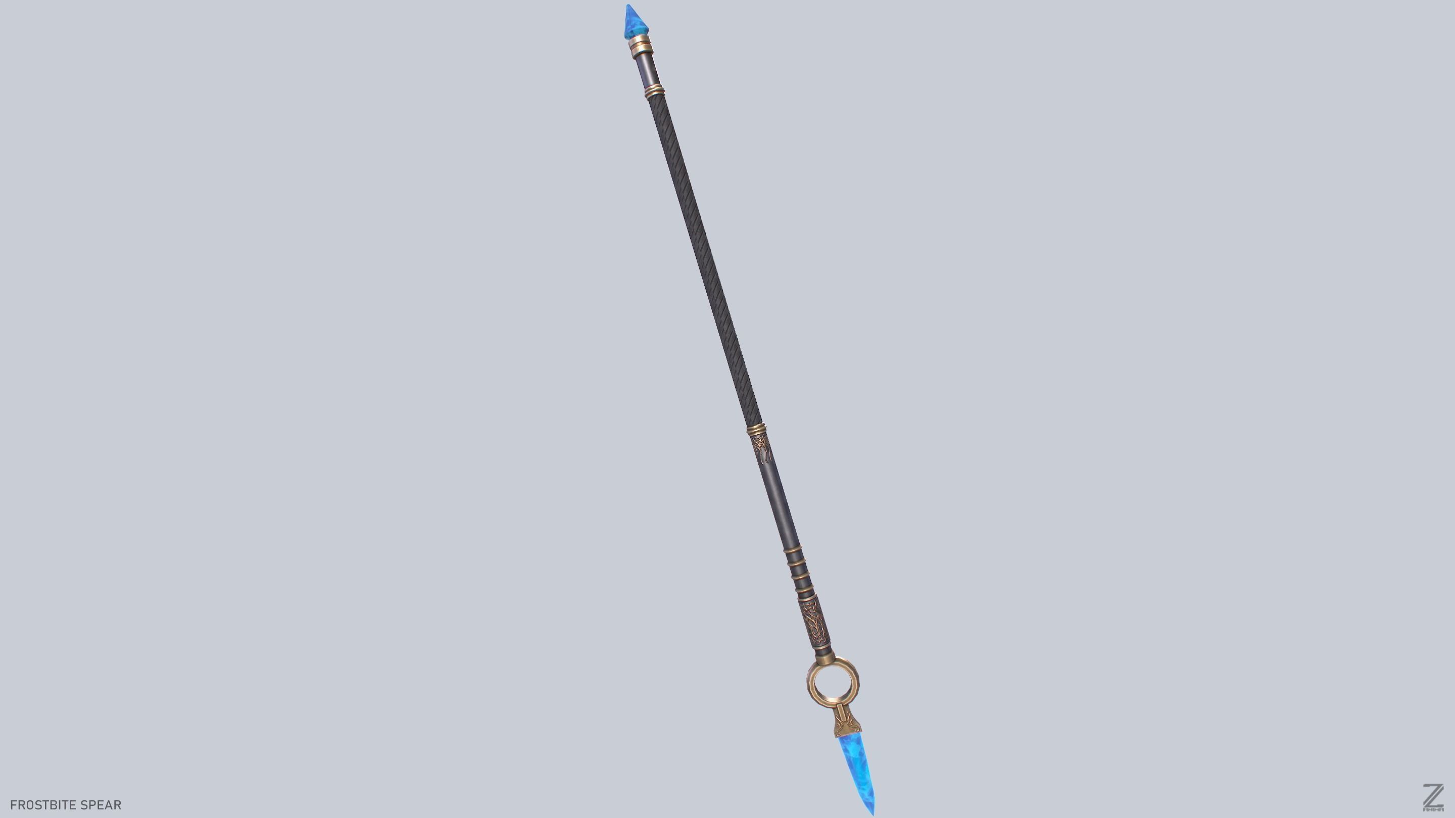 Frostbite spear Low-poly 3D model_9