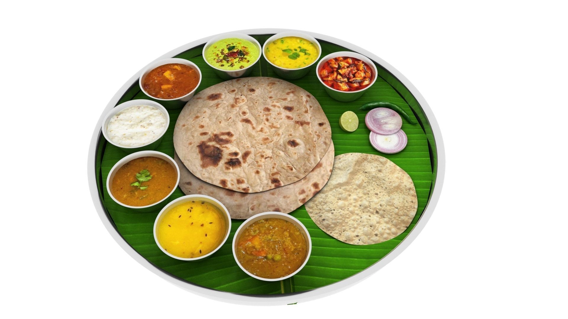 Chapati food 3d model 3D model_1