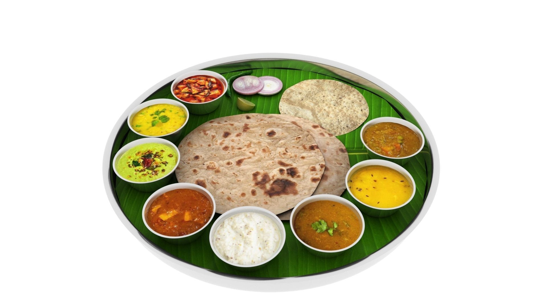 Chapati food 3d model 3D model_2