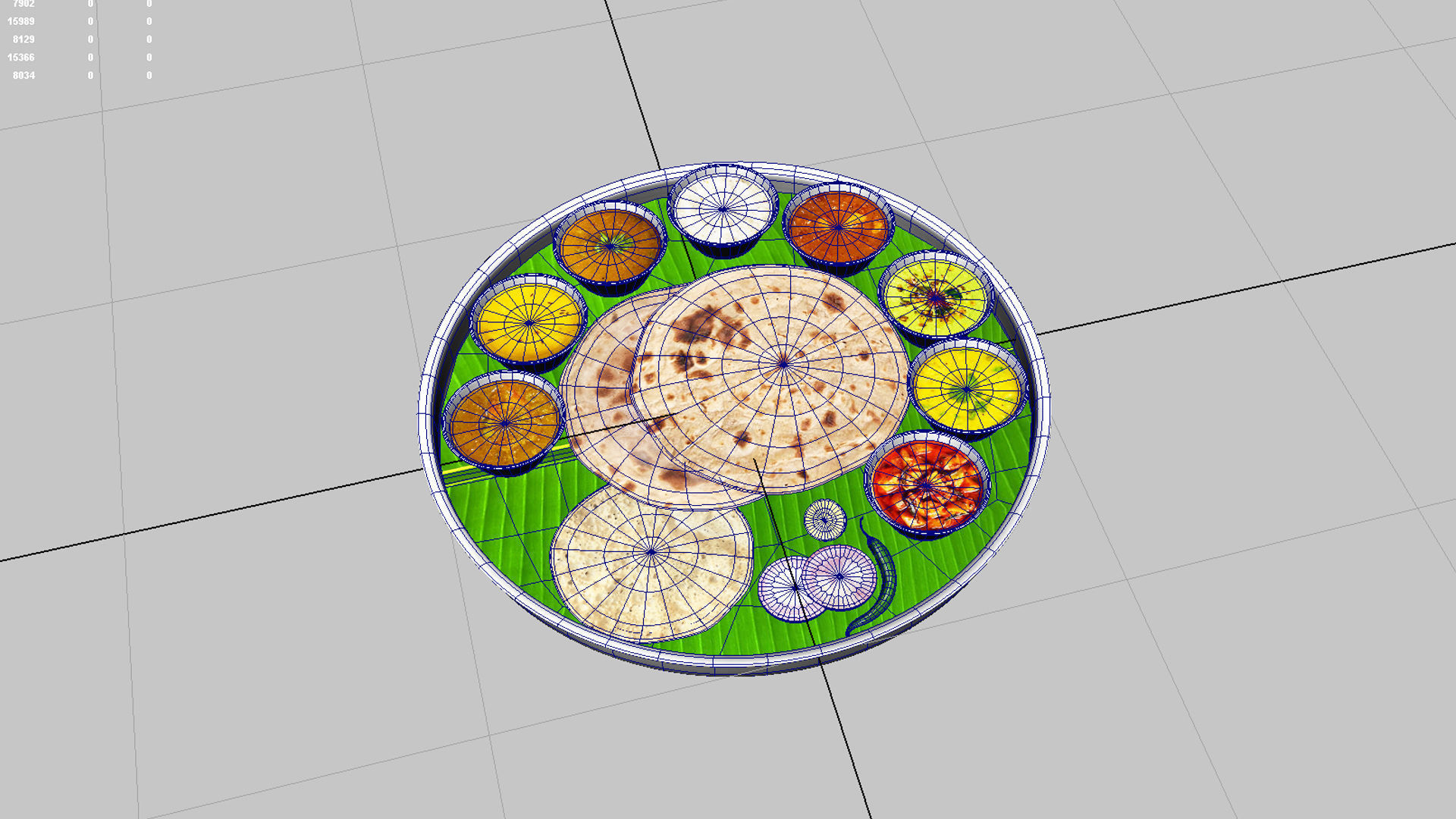 Chapati food 3d model 3D model_7