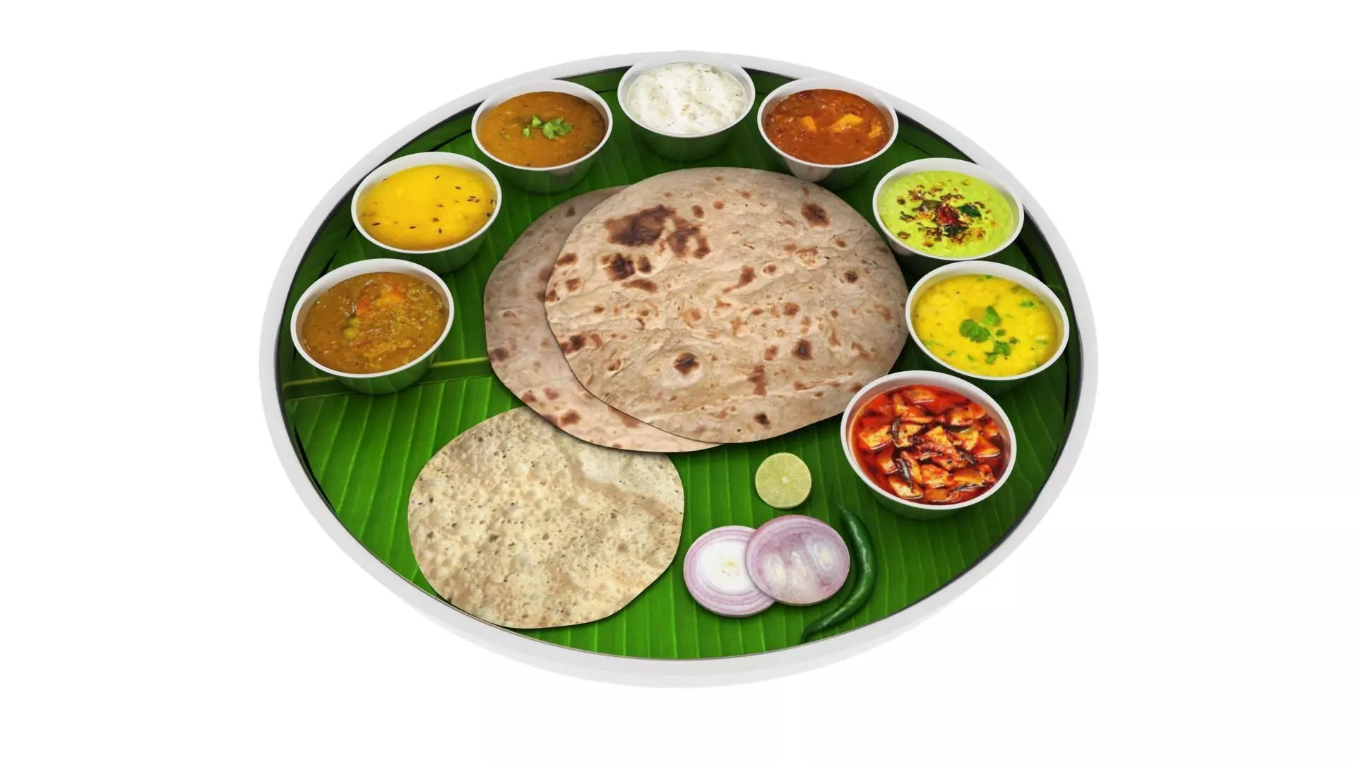 Chapati food 3d model 3D model_0