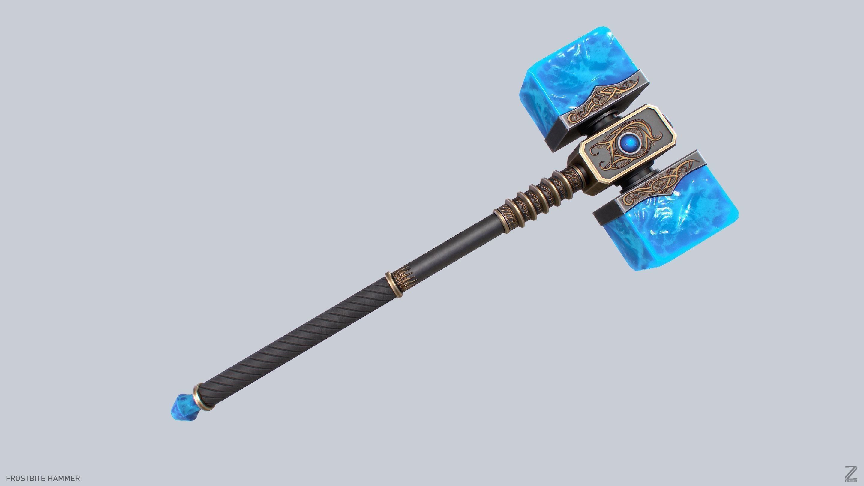Frostbite hammer Low-poly 3D model_9