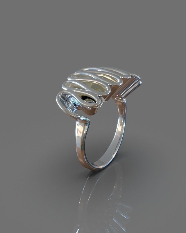 Folded ring 3D print model_5