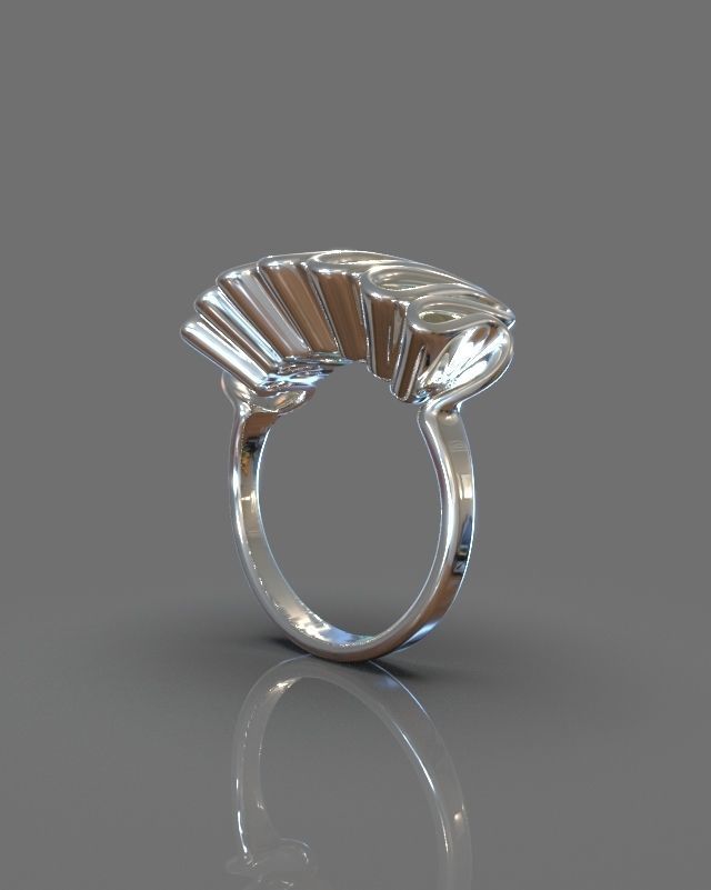 Folded ring 3D print model_12