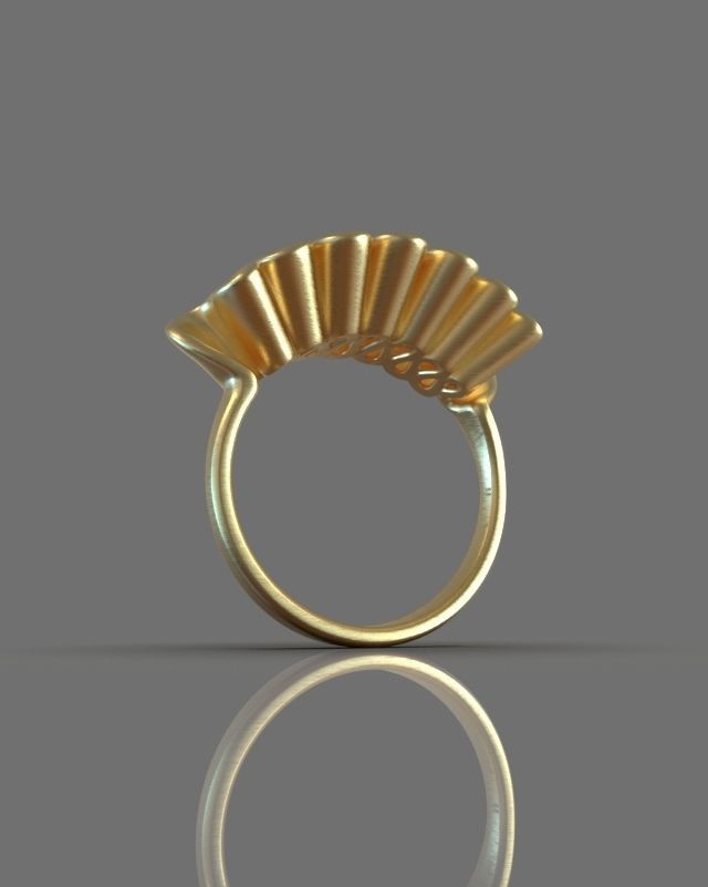 Folded ring 3D print model_10