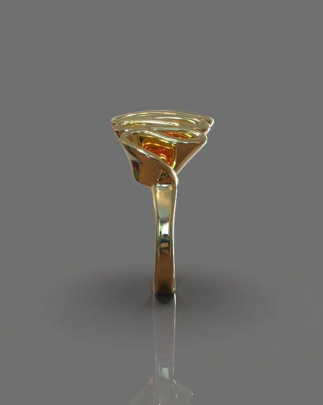 Folded ring 3D print model_8