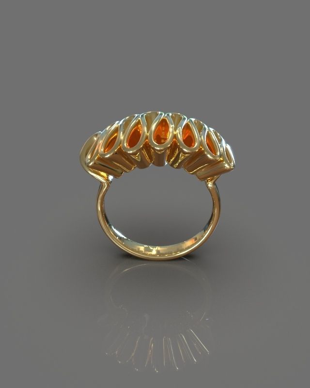 Folded ring 3D print model_7
