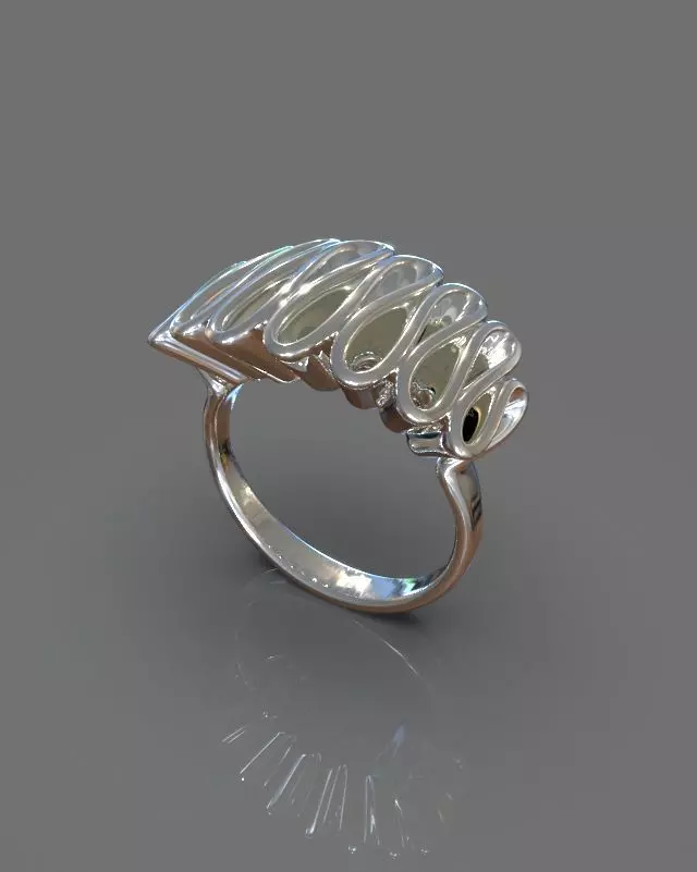 Folded ring 3D print model_0