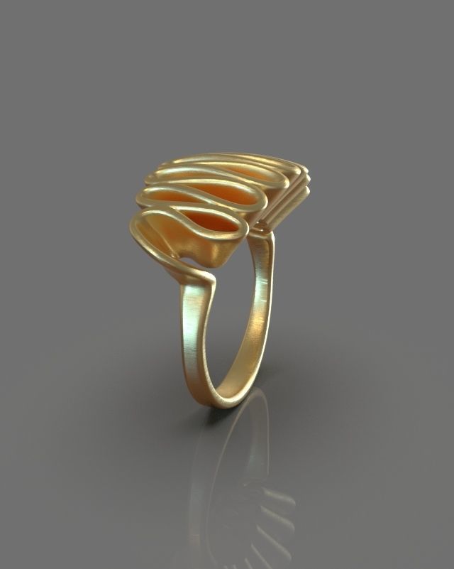 Folded ring 3D print model_9