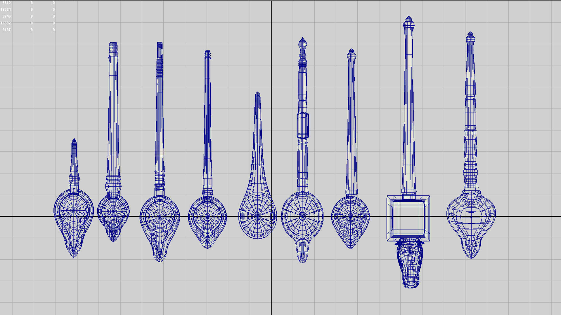 pooja wood spoon 3d model 3D model_1