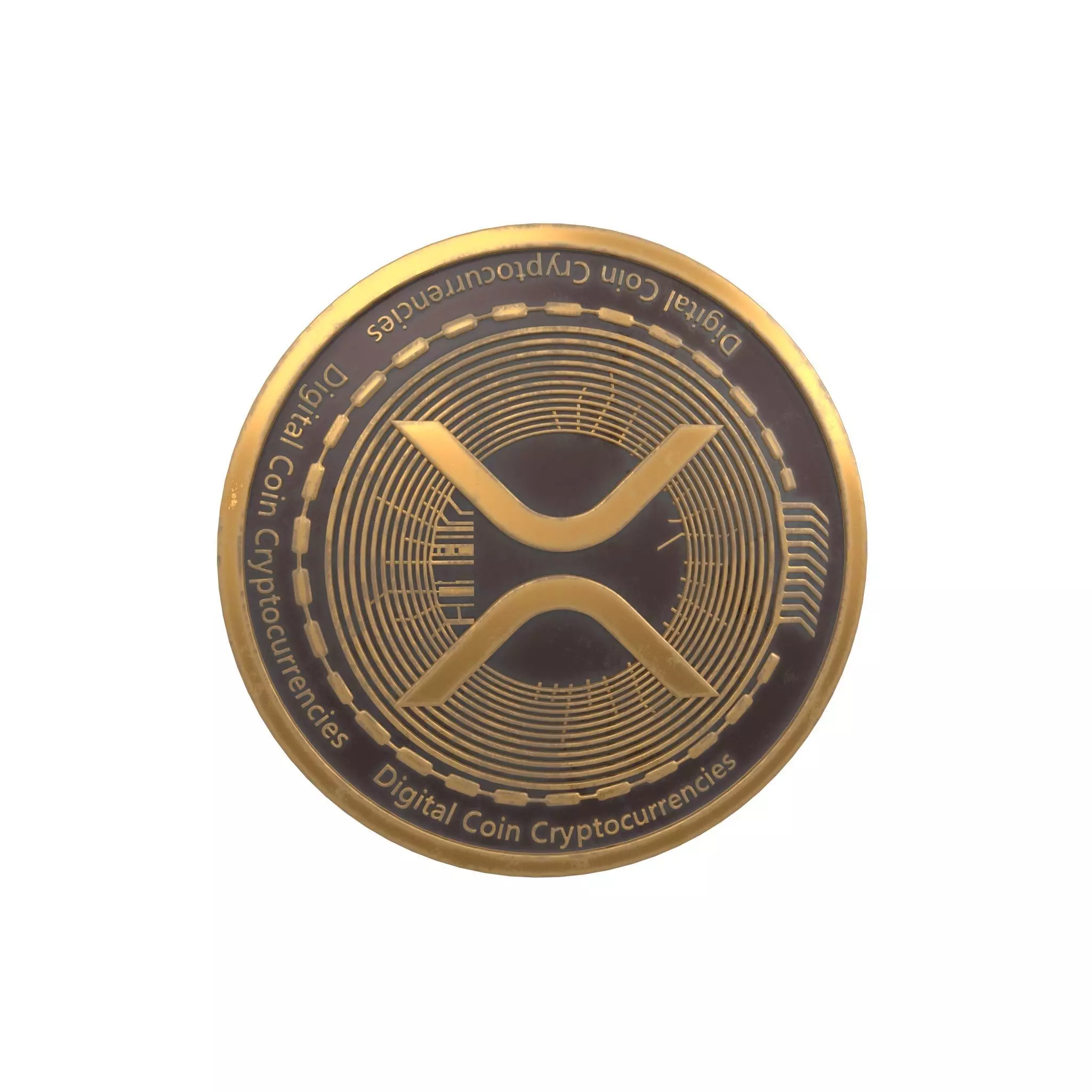 XRP Coin v2 002 3D model_0