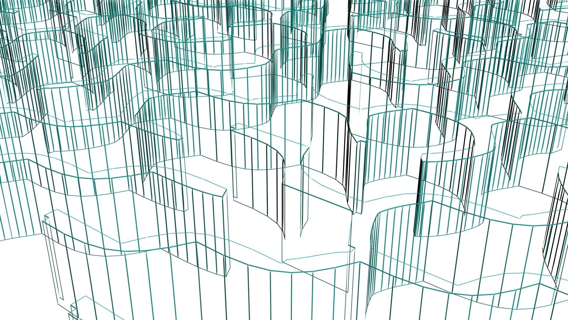 3D maze model for game and animations Low-poly 3D model_5