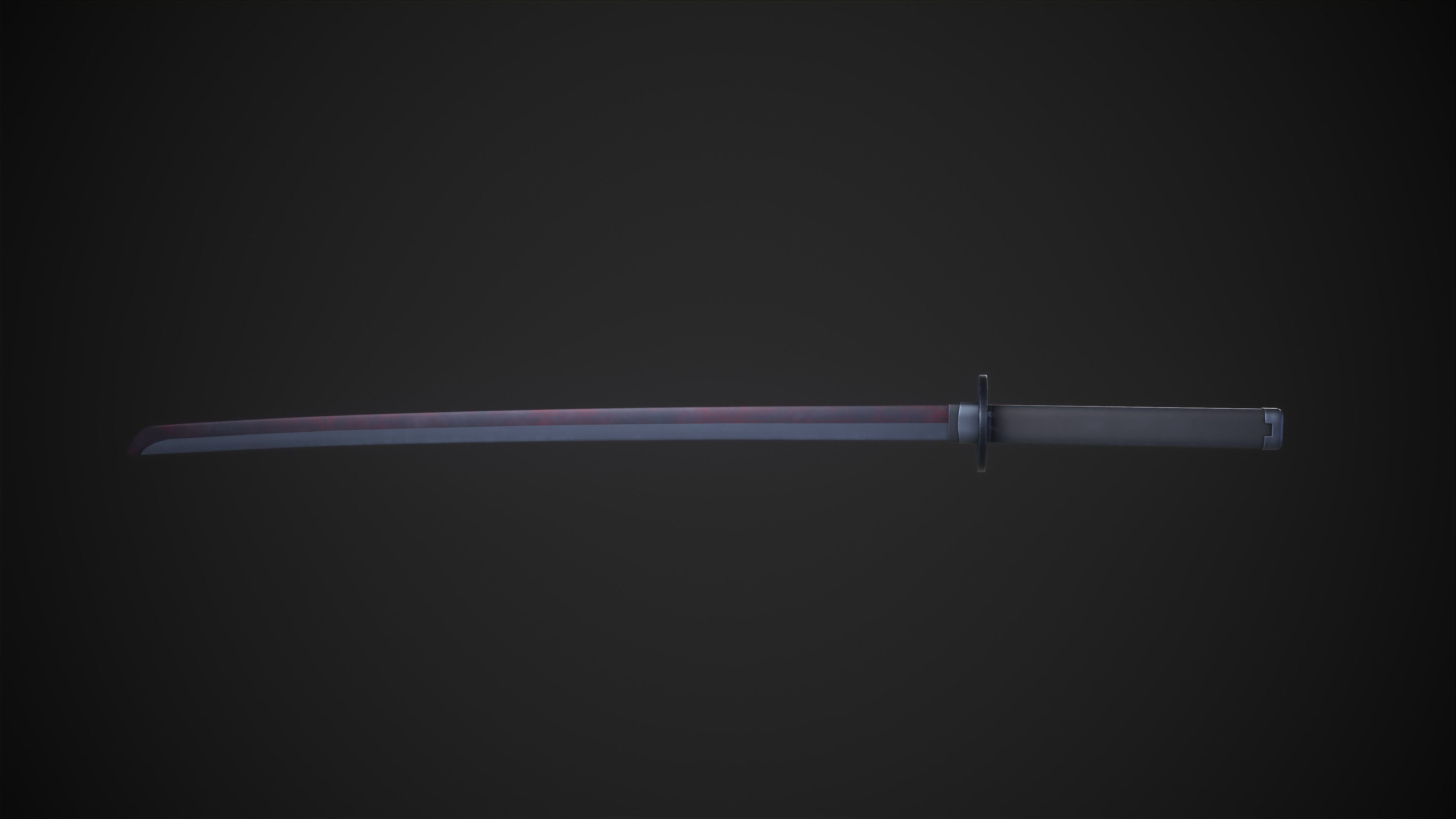 Tanjiro Sword Low-Poly 3D Model Free low-poly 3D model_3