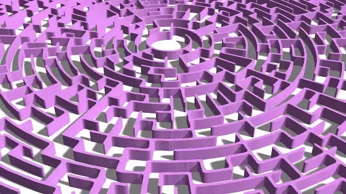 3D maze model for game and animations