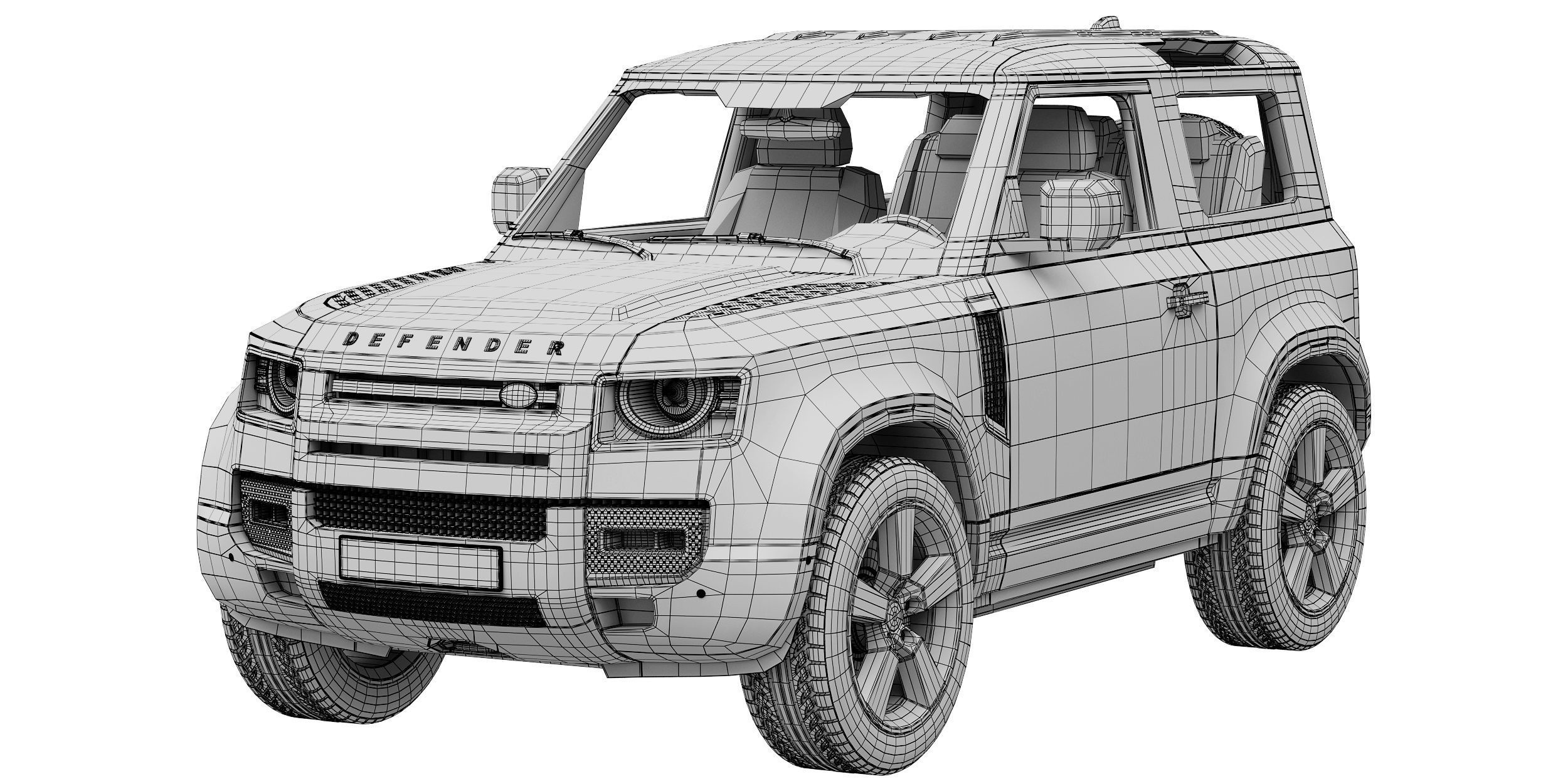 Land Rover Defender 90 V8 2022 3D model_13