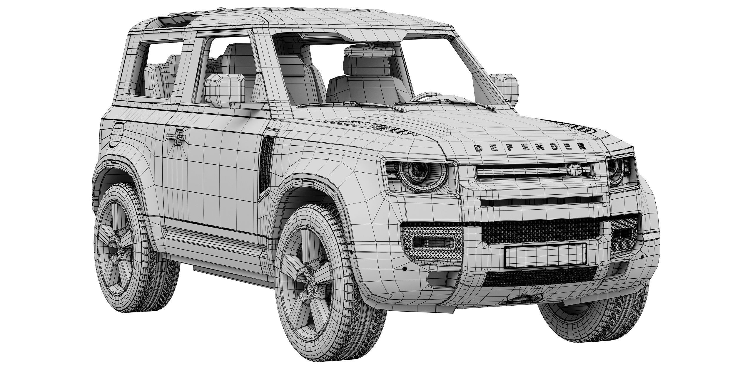 Land Rover Defender 90 V8 2022 3D model_14