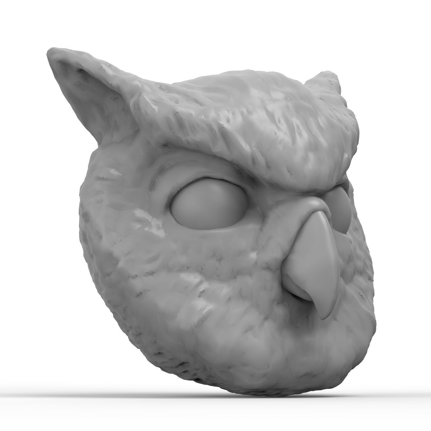 Owl Head 3D Printable Model 3D print model_2
