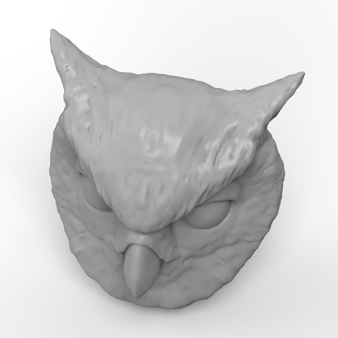 Owl Head 3D Printable Model 3D print model_3